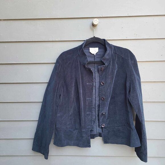 Talbots Navy Brushed Cotton Jacket see measurements - Picture 8 of 8